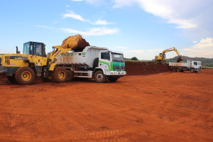 Ritmo acelerado nas obras de movimentação de terra