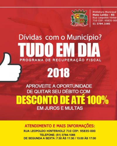 TUDO EM DIA É OPÇÃO PARA QUITAR DÉBITOS