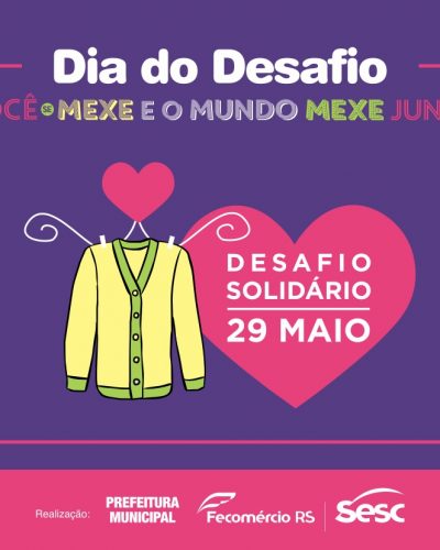 DOAÇÃO DE ROUPAS NO DIA DO DESAFIO