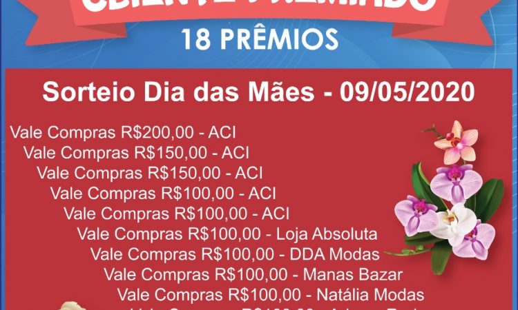 ACI DIVULGA GANHADORES DIA DAS MÃES