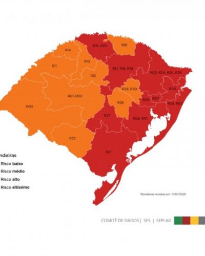 COVID-19: VALE DO RIO PARDO FICA NA BANDEIRA LARANJA