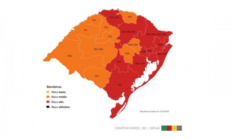 COVID-19: VALE DO RIO PARDO FICA NA BANDEIRA LARANJA