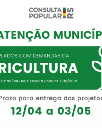 ESTADO ANUNCIA RECURSOS DA CONSULTA POPULAR 2018