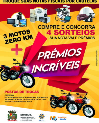 SORTEIO DA CAMPANHA ‘SUA NOTA VALE PRÊMIOS’ DIA 29 DE JUNHO