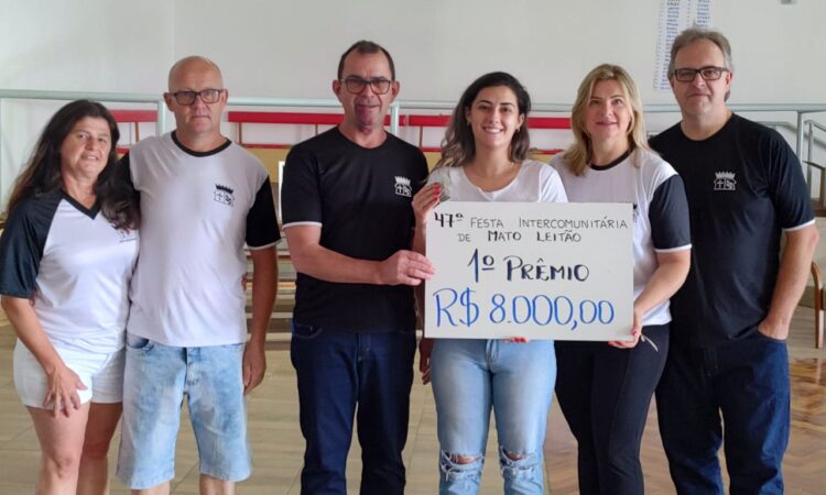 PRÊMIO DE R$ 8 MIL DA FESTA INTERCOMUNITÁRIA PARA VENÂNCIO AIRES