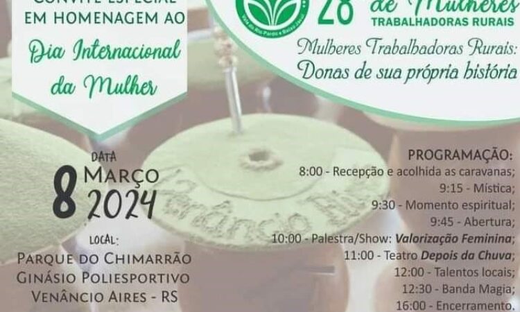 INSCRIÇÕES NO ENCONTRO REGIONAL DE MULHERES TERMINAM HOJE