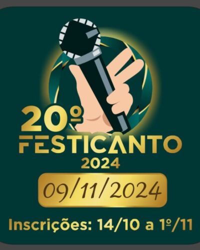 INSCRIÇÕES NO 20º FESTICANTO A PARTIR DIA 14 DE OUTUBRO