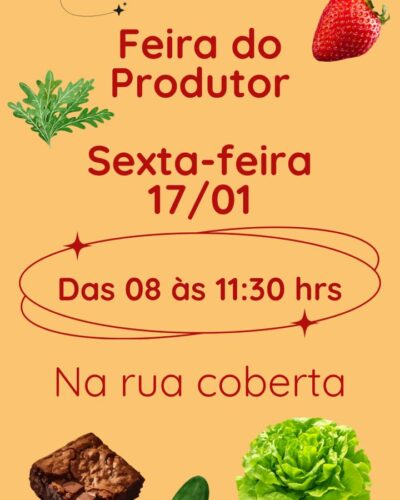 FEIRA DO PRODUTOR RURAL NA SEXTA-FEIRA