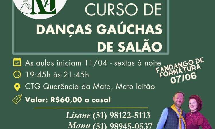 CURSO DE DANÇAS DO CTG QUERÊNCIA DA MATA