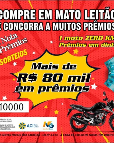 QUATRO LOCAIS PARA RETIRADA DE CARTELAS DA ‘SUA NOTA VALE PRÊMIOS’