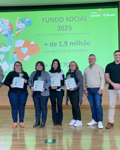 CINCO ENTIDADES BENEFICIADAS NO FUNDO SOCIAL SICREDI