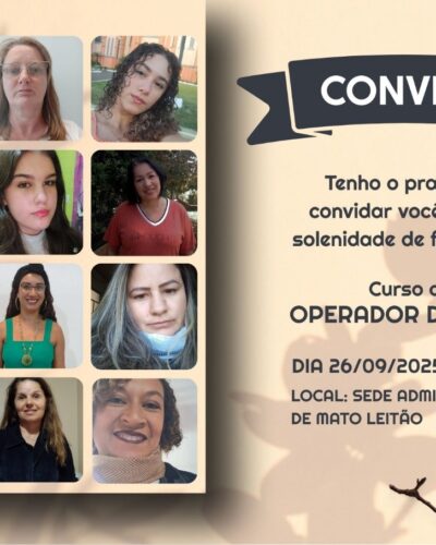 FORMATURA DO CURSO DE OPERADOR DE CAIXA AMANHÃ