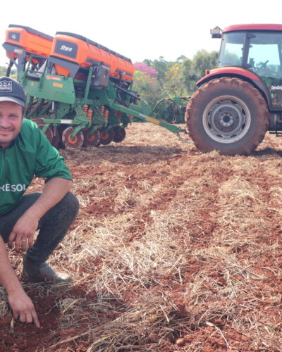 MUITO TRABALHO COM AGRICULTORES OTIMISTAS E SEMENTES NO SOLO