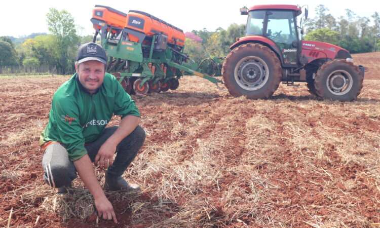 MUITO TRABALHO COM AGRICULTORES OTIMISTAS E SEMENTES NO SOLO