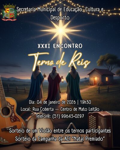 ENCONTRO TERNO DE REIS NO DIA 4 DE JANEIRO