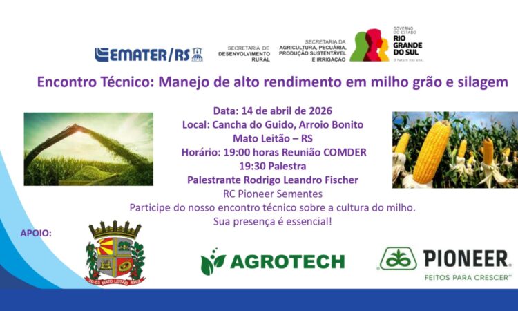 PALESTRA TÉCNICA E REUNIÃO DO COMDER NO DIA 14 DE ABRIL