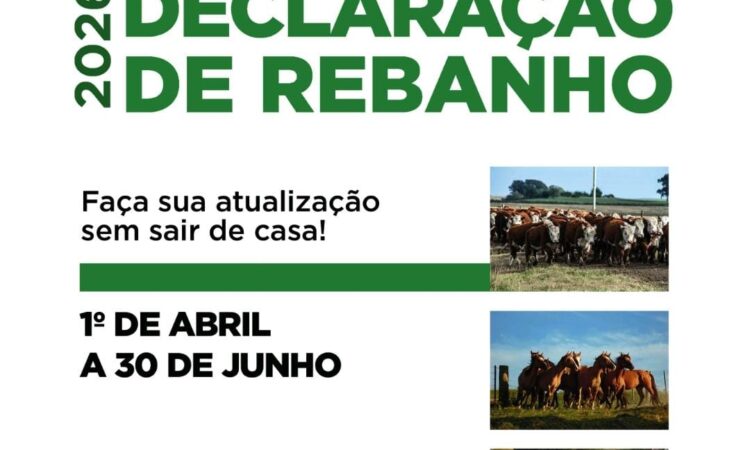 ATENÇÃO AGRICULTORES: DECLARAÇÃO ANUAL DE ANIMAIS
