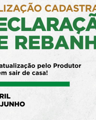 ÚLTIMOS DIAS PARA A DECLARAÇÃO ANUAL DE ANIMAIS