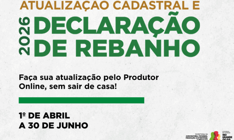 ÚLTIMOS DIAS PARA A DECLARAÇÃO ANUAL DE ANIMAIS