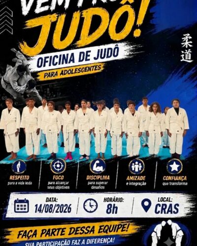 VAGAS NA OFICINA DE JUDÔ PARA ADOLESCENTES