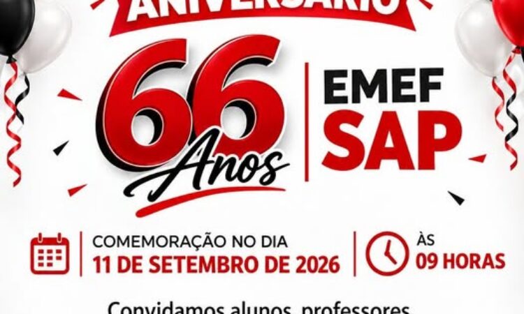 ESCOLA SAP COMPLETANDO 66 ANOS DE HISTÓRIA